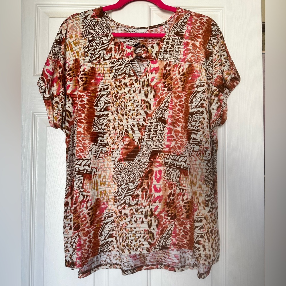 Stylish Women's Multicolor Patterned Top